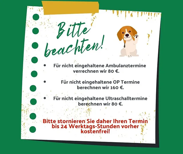 Kosten bei Nichteinhaltung der Termine